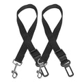Two adjustable dog car seat belts
