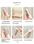Reusable pet hair remover brush